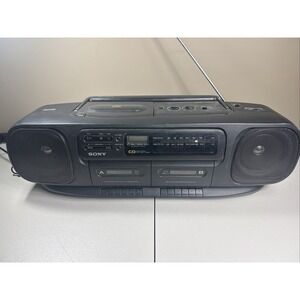 Sony CFD-100 Bass Boost CD Radio Cassette Player Boombox VTG AMAZING Tested EUC!